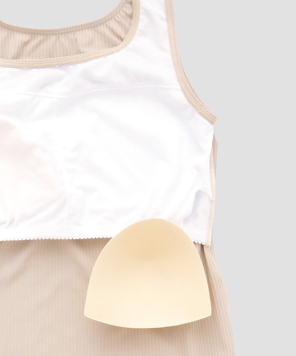 San-ai Resort（三愛水着楽園） WEB限定【紫外線カット(UPF50＋)】リブ素材ラッシュガード付 4点セット水着 