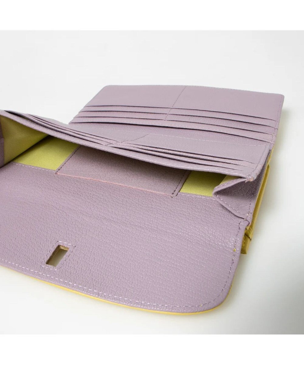 UNBILLION perche カラーコンビレザーかぶせ外がま口長財布 