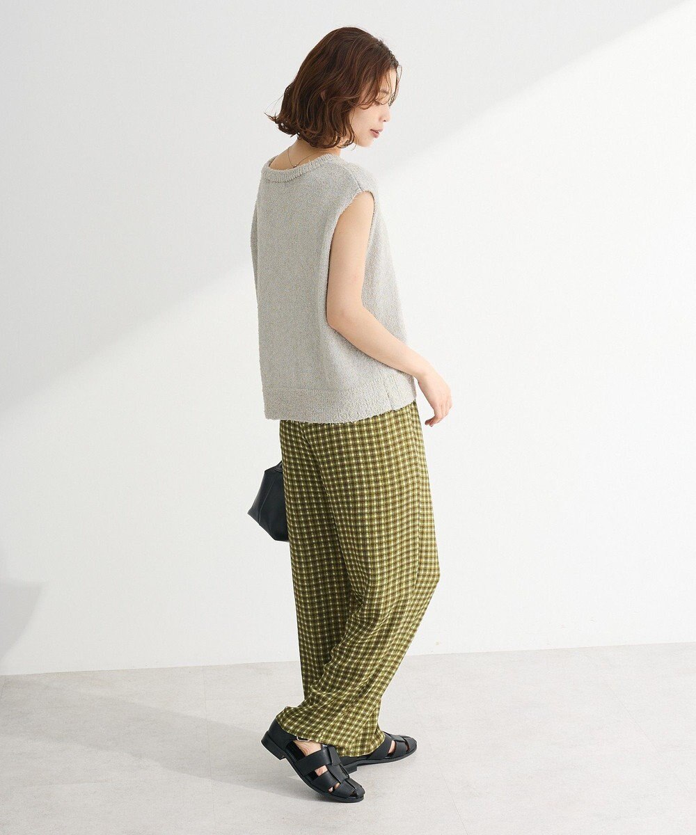 Green Parks ツィード風金釦ニットベスト 