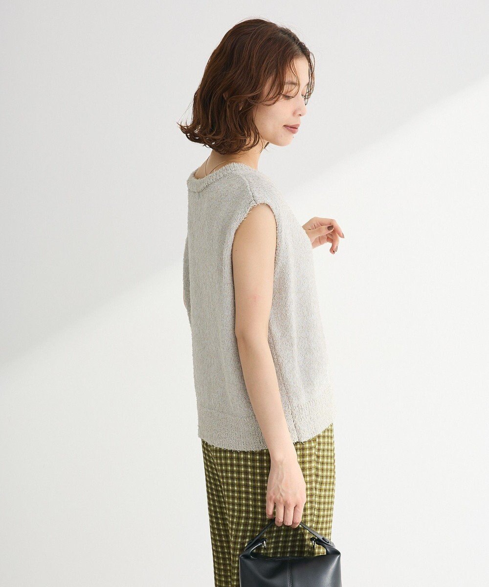 Green Parks ツィード風金釦ニットベスト 