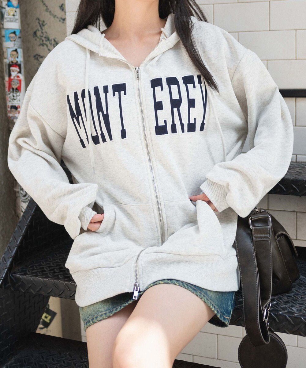 WEGO ロゴWジップビッグパーカー 