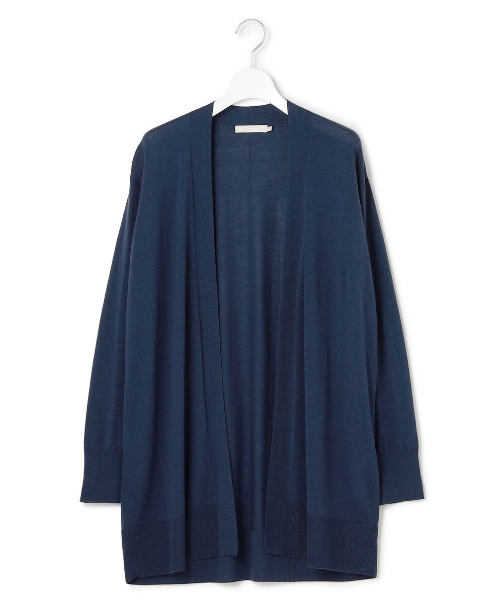 ICB L 【洗える】コンパクトファインウール ロングカーディガン 