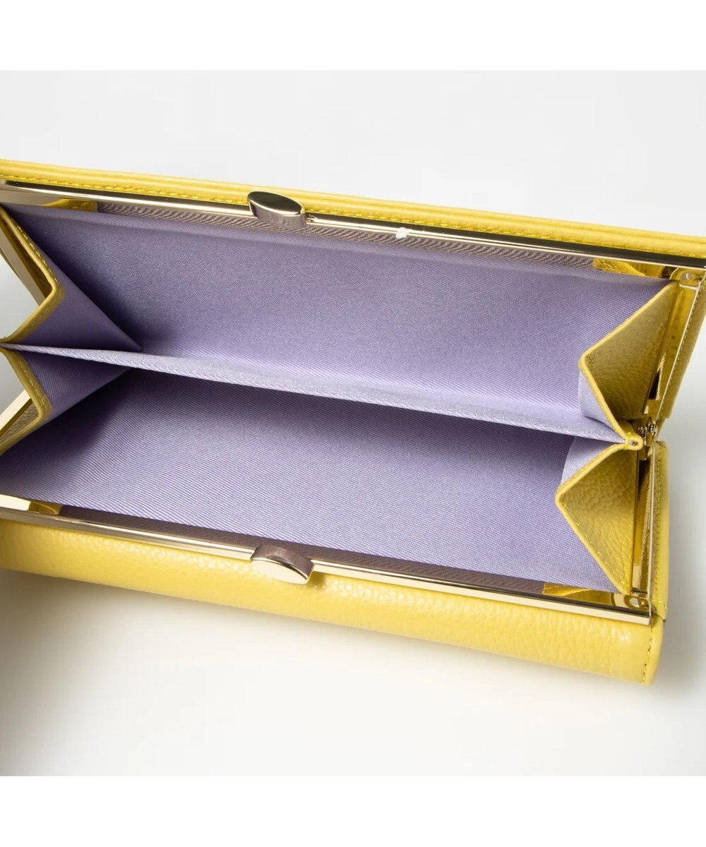 UNBILLION perche カラーコンビレザーかぶせ外がま口長財布 