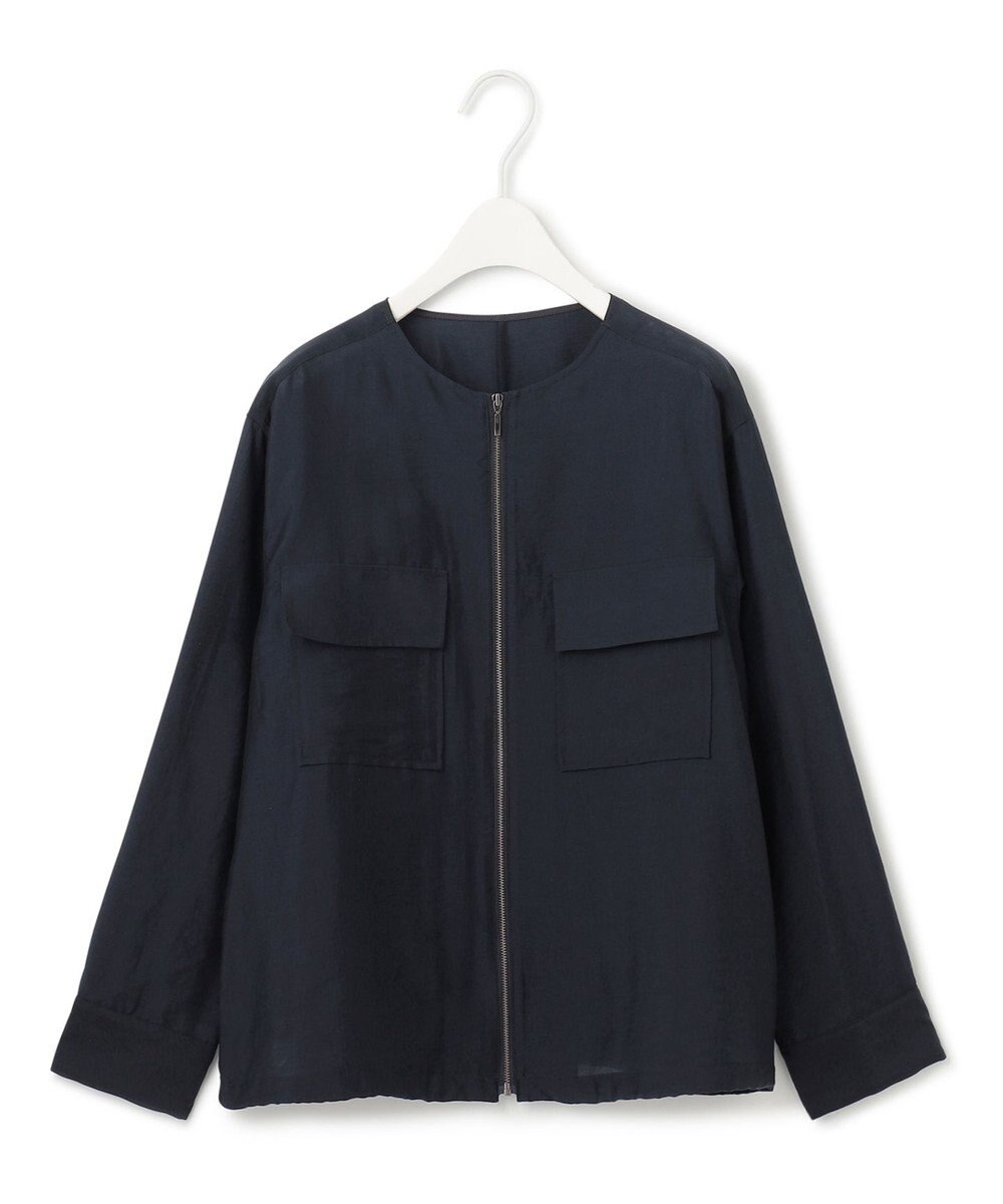 ICB リヨセルナイロンワッシャー ノーカラーブルゾン 