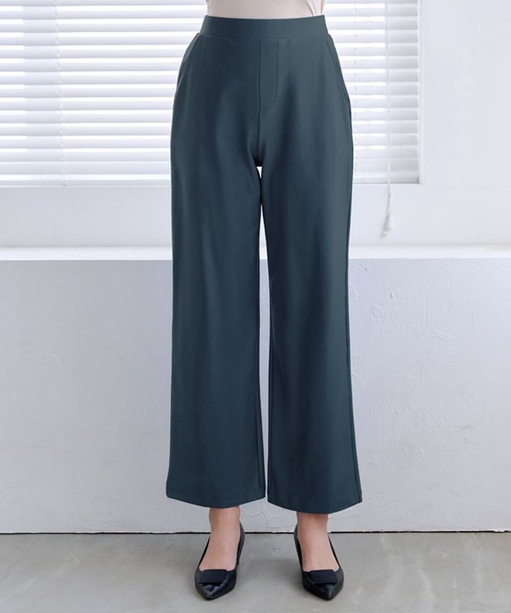 Tiaclasse 【日本製・新色追加・洗える・ストレッチ】エアシルキーワイドパンツ 