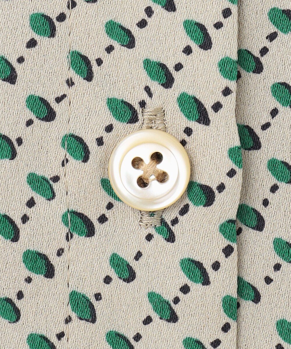 自由区 L 【カタログ掲載・セットアップ対応・洗える】サテンアムンゼンバンドカラー ブラウス 