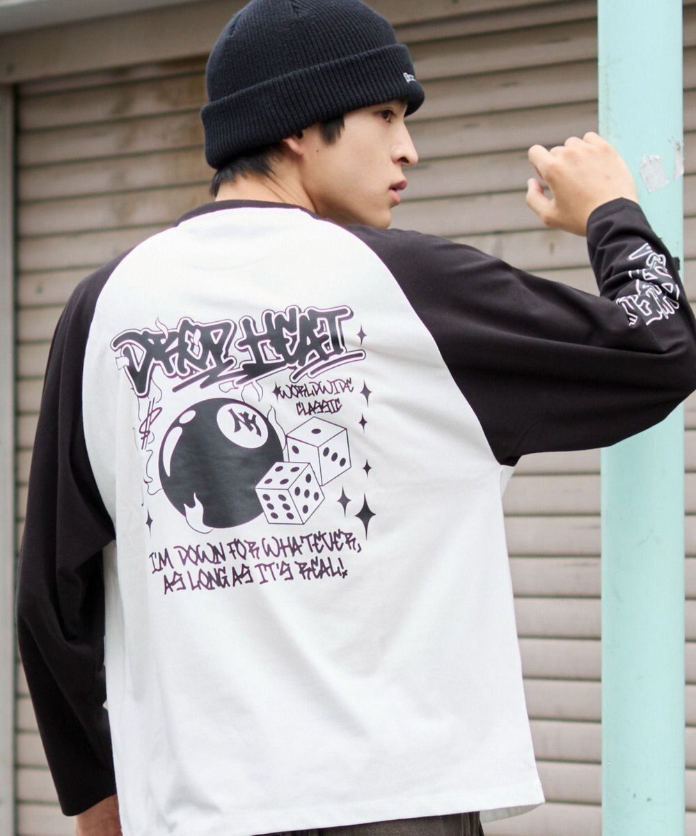 WEGO 【ユニセックス着用ITEM/MLサイズ展開】スリーブロゴグラフィックラグランT（LS） 