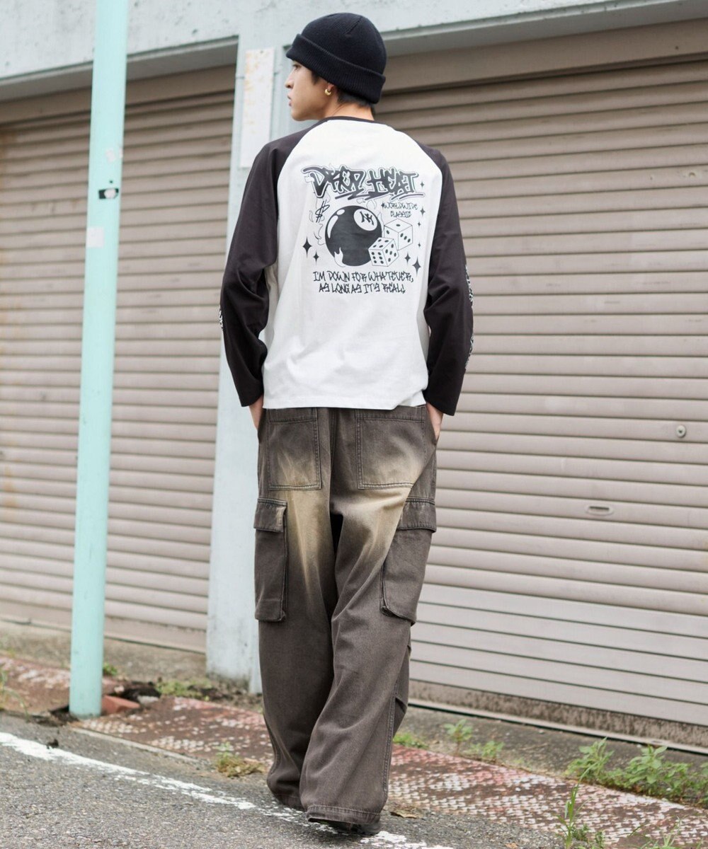 WEGO 【ユニセックス着用ITEM/MLサイズ展開】スリーブロゴグラフィックラグランT（LS） 