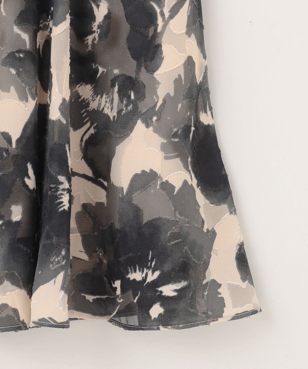 ANY SIS 【洗える】アートフラワープリント スカート 