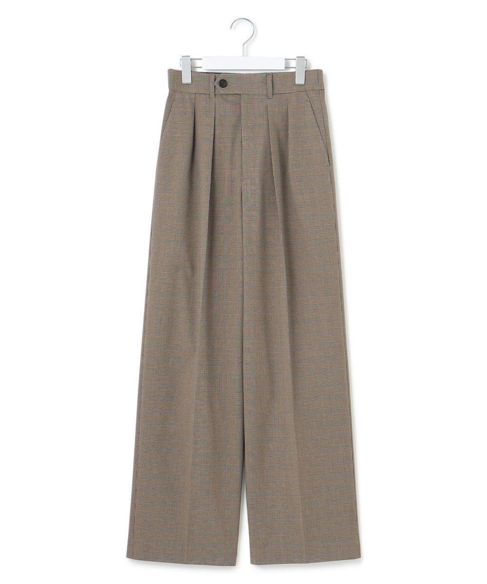 23区 S 【洗える】ドライ2WAYストレッチ チェック ワイドパンツ 