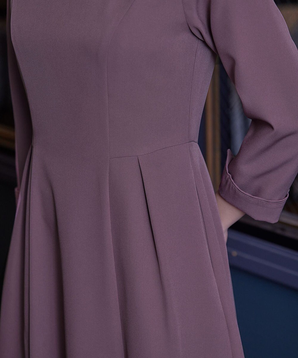 Tiaclasse 【ダブルストレッチ・洗える】フレアワンピース 