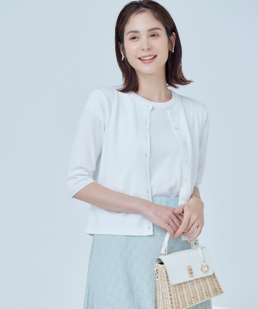 組曲 【2SET・WEB限定】フラワーレース5分袖ツイン ニット 