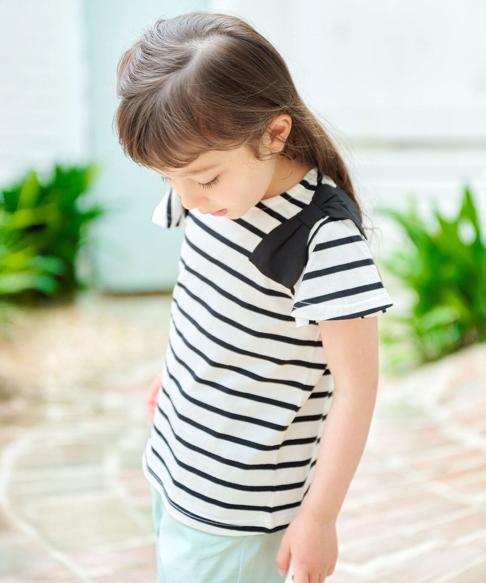 ANY KIDS ひんやりクール 肩リボンTシャツ 