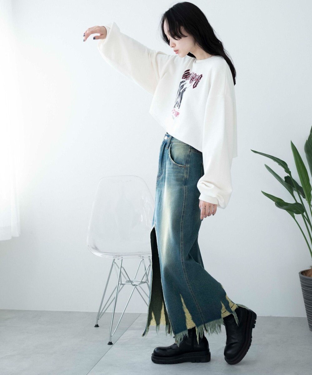 WEGO ヴィンテージライクショートスウェット 