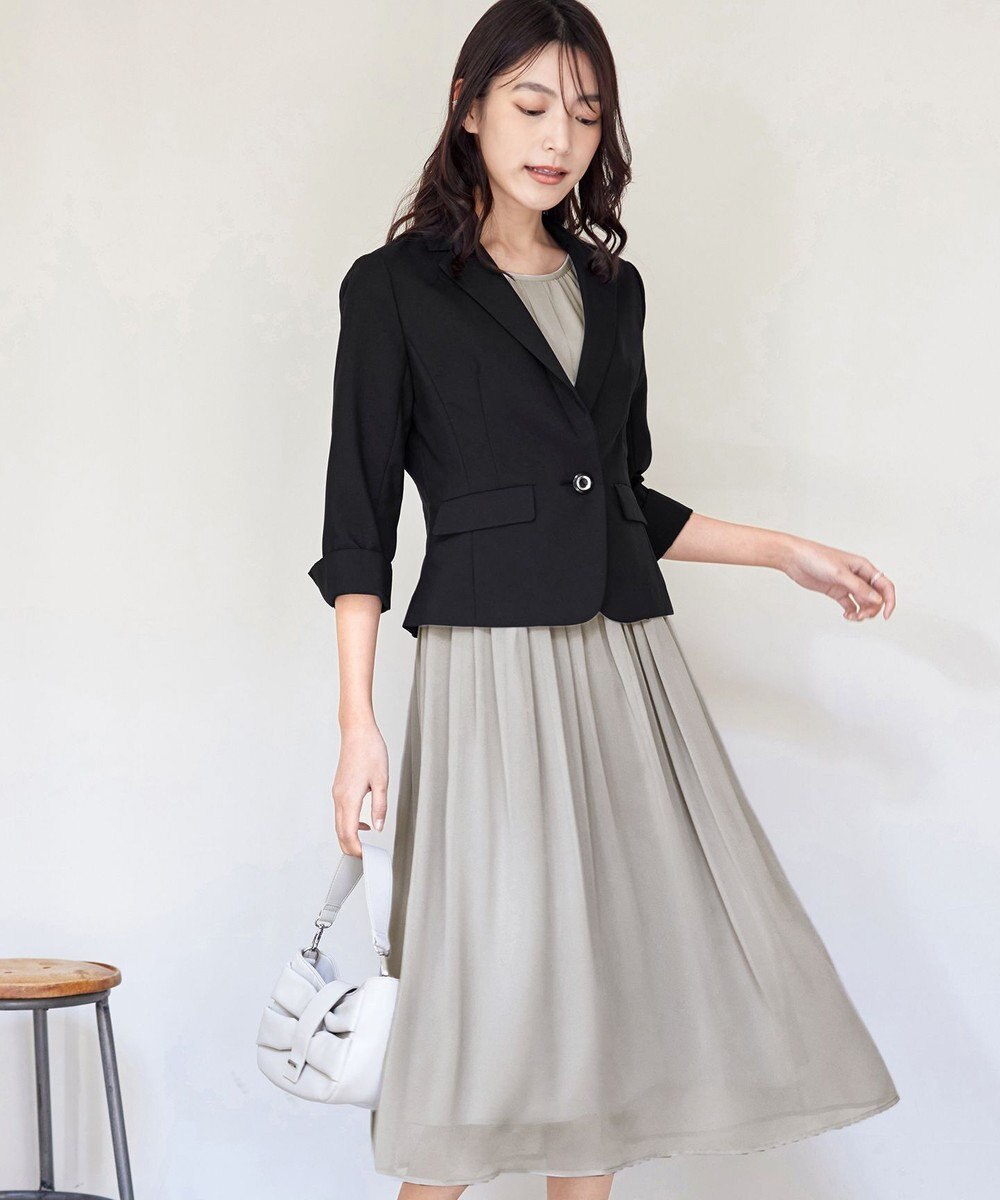 Tiaclasse 【吸水速乾・接触冷感・UVケア・防シワ・洗える】カチオンテーラードジャケット 