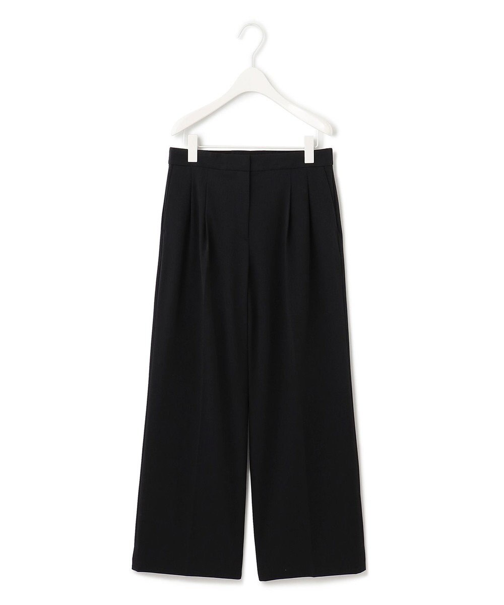 ICB 【洗える】T/Rドライギャバ  ワイドストレートパンツ 