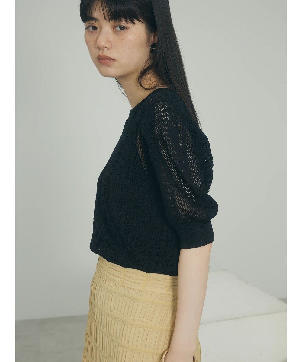 Green Parks ａ．透かし柄ニットプルオーバー 