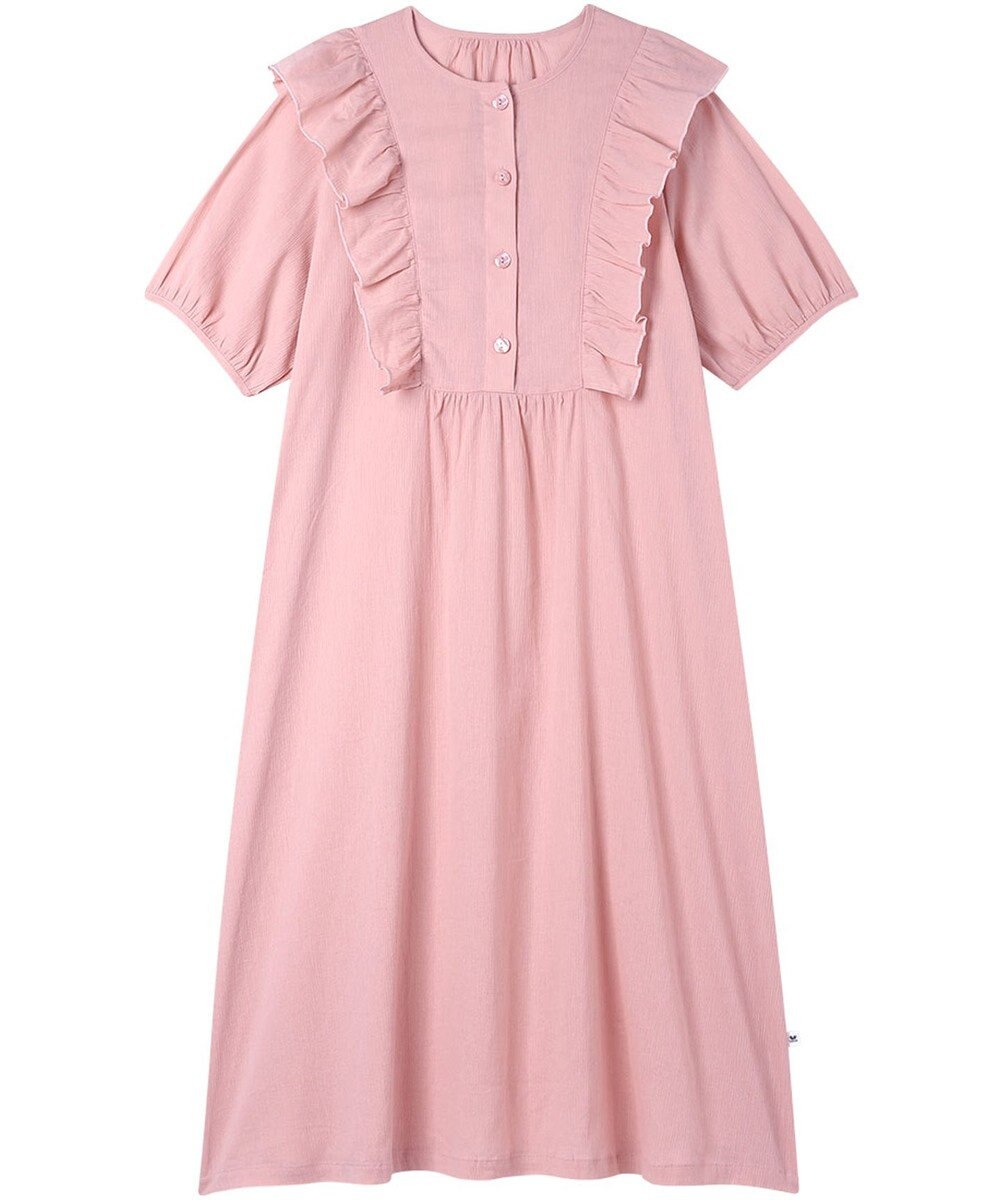 WACOAL ワコール_リラックス＆スリープ ネグリジェ 5分袖 半袖 綿100%(本体) 楊柳素材 ロング丈(ふくらはぎ付近) レディース KNT111 /ワコール 