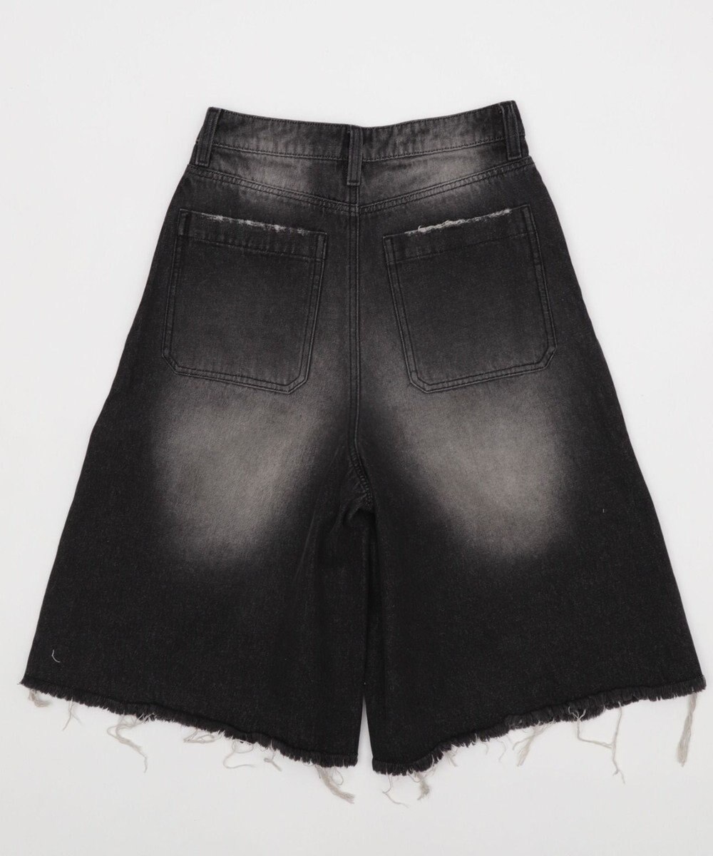 WEGO 【SMサイズ展開】ヴィンテージウォッシュダメージバギーハーフパンツ 