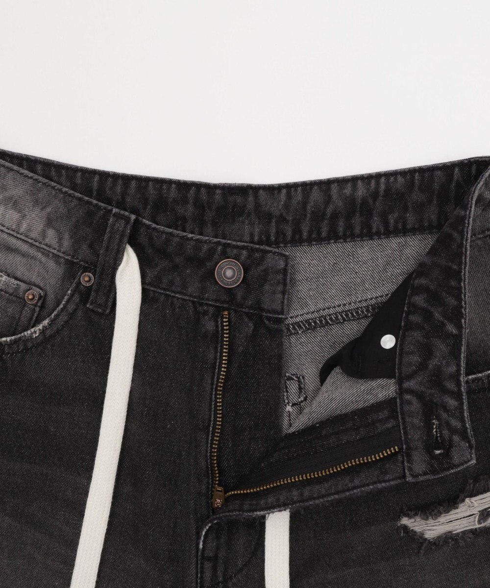 WEGO 【SMサイズ展開】ヴィンテージウォッシュダメージバギーハーフパンツ 