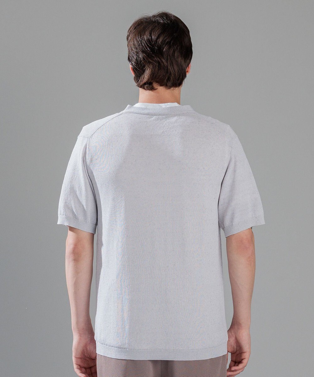 JOSEPH HOMME リネンナイロンプレーン　半袖ヘンリーネックニット 