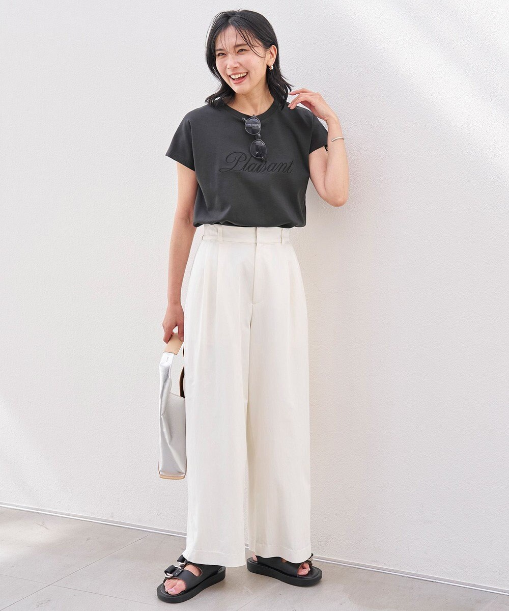 UNFILO タックワイドパンツ 