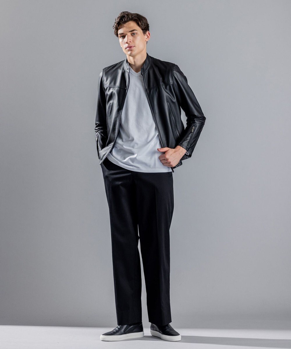 JOSEPH HOMME ライトラムナッパレザー　シングルライダース 