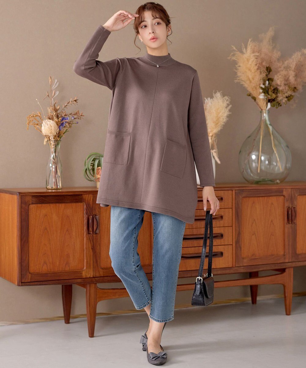Tiaclasse ポケット付きニットチュニック 