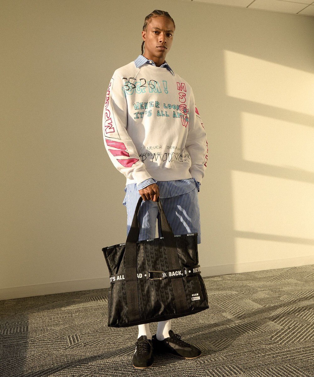 LeSportsac MSGM LG BOAT TOTE/ボートトートブラックジャカード 