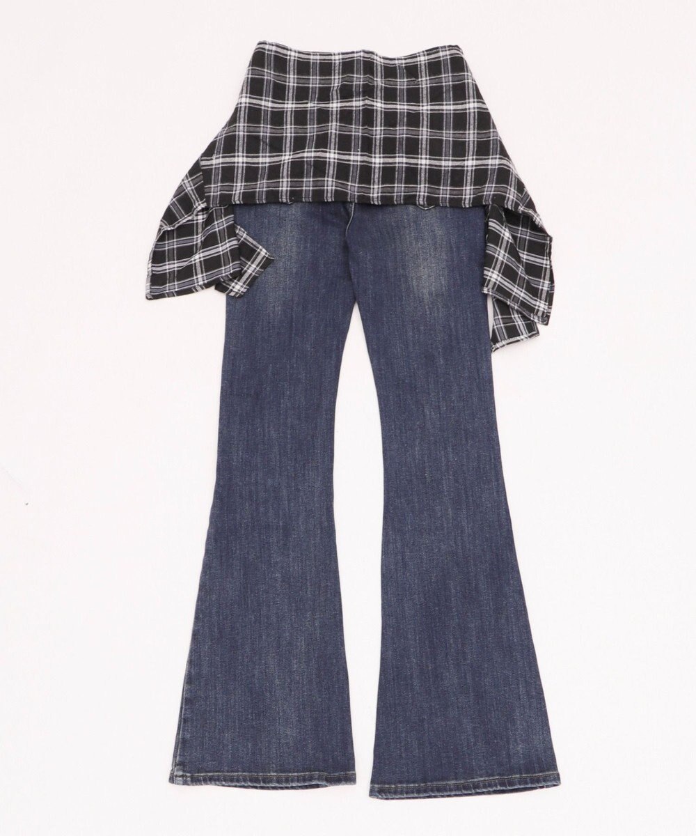 WEGO フェイクスリーブフレアデニム 