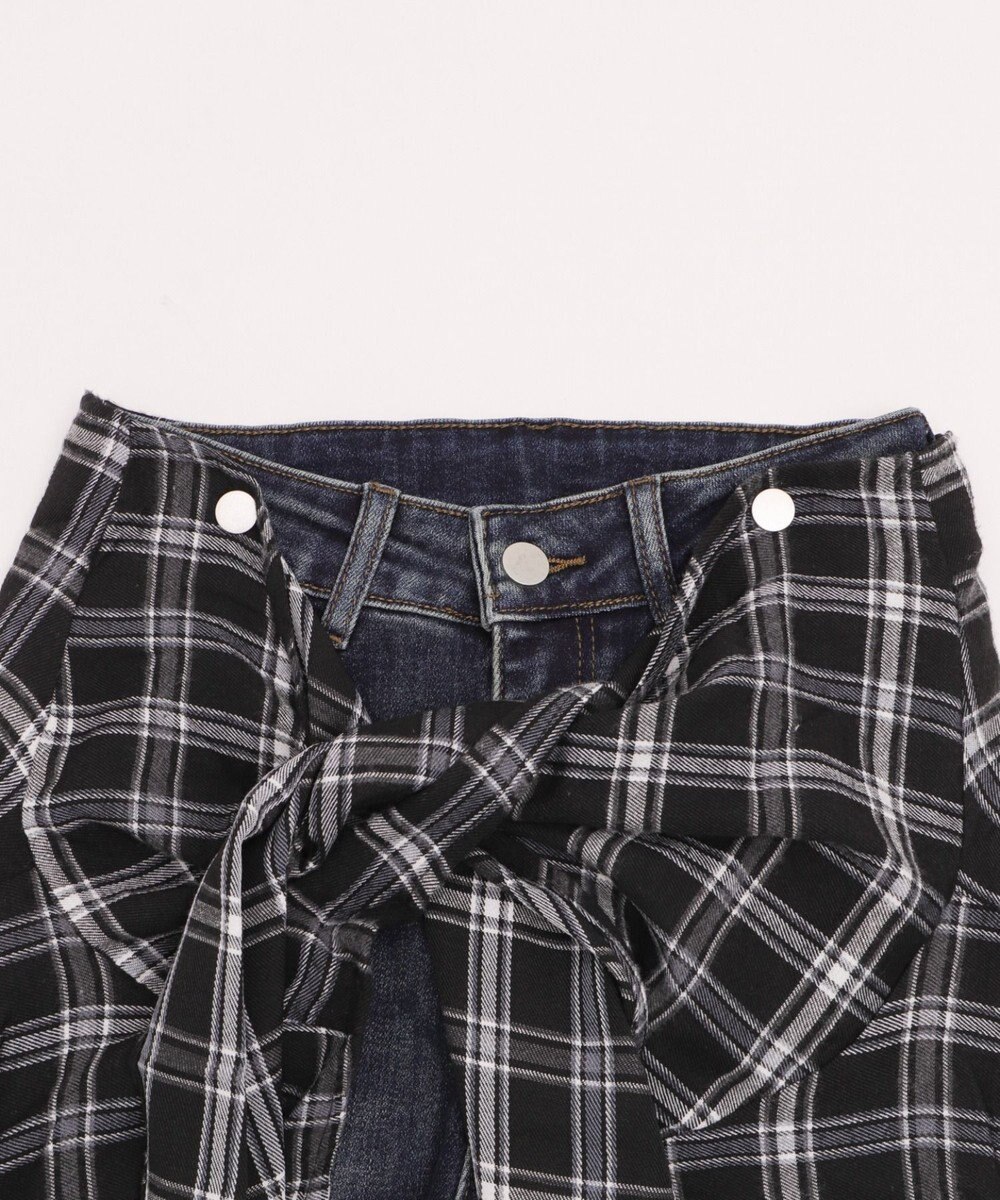 WEGO フェイクスリーブフレアデニム 