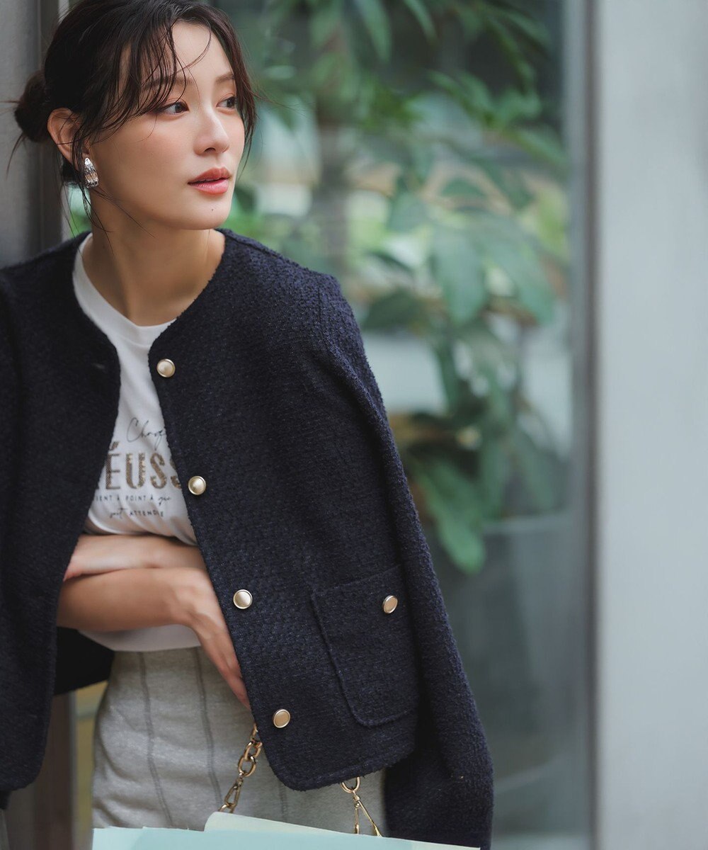 ANY SIS ネップツイード ジャケット 