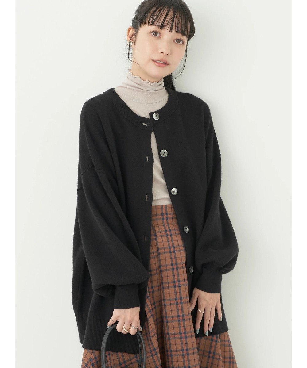 earth music&ecology やわらかタッチミドル丈カーディガン 