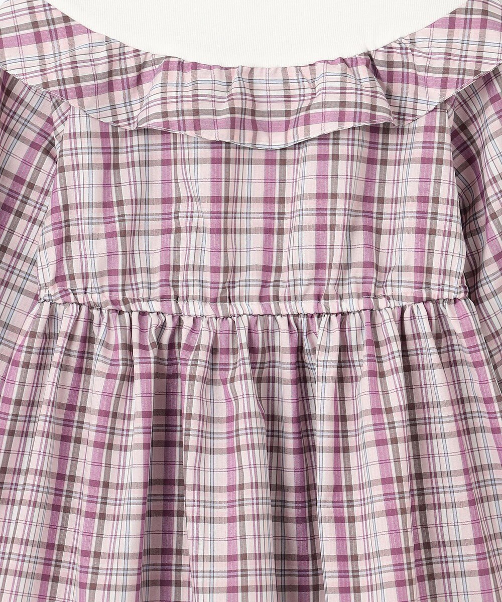 ANY KIDS チェックドッキングワンピース 