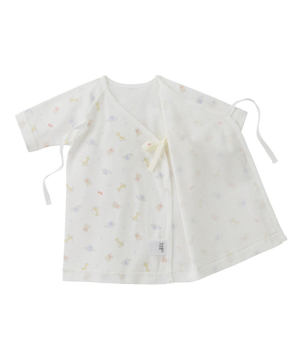 MIKI HOUSE HOT BISCUITS 【50-60cm】 フライス 短肌着 プリント柄 