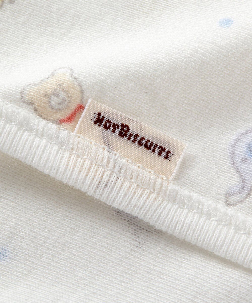 MIKI HOUSE HOT BISCUITS 【50-60cm】 フライス 短肌着 プリント柄 