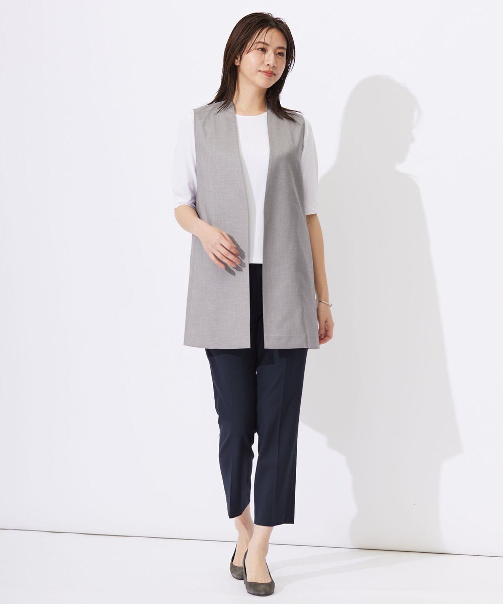 J.PRESS LADIES L ワイドリブジャージー タックスリーブ カットソー 