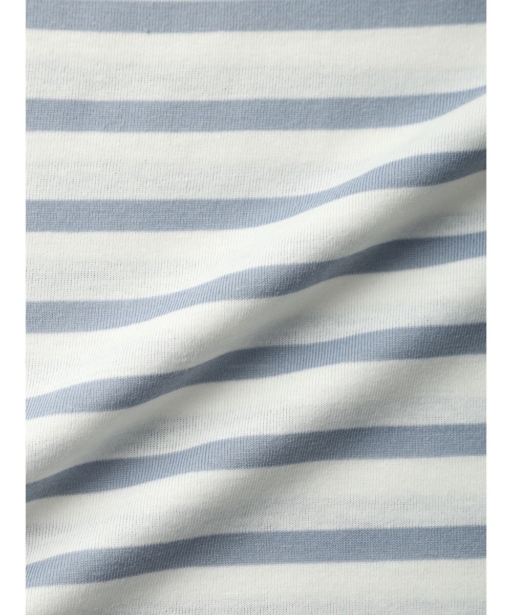 earth music&ecology 襟レースボーダーポンチョ 