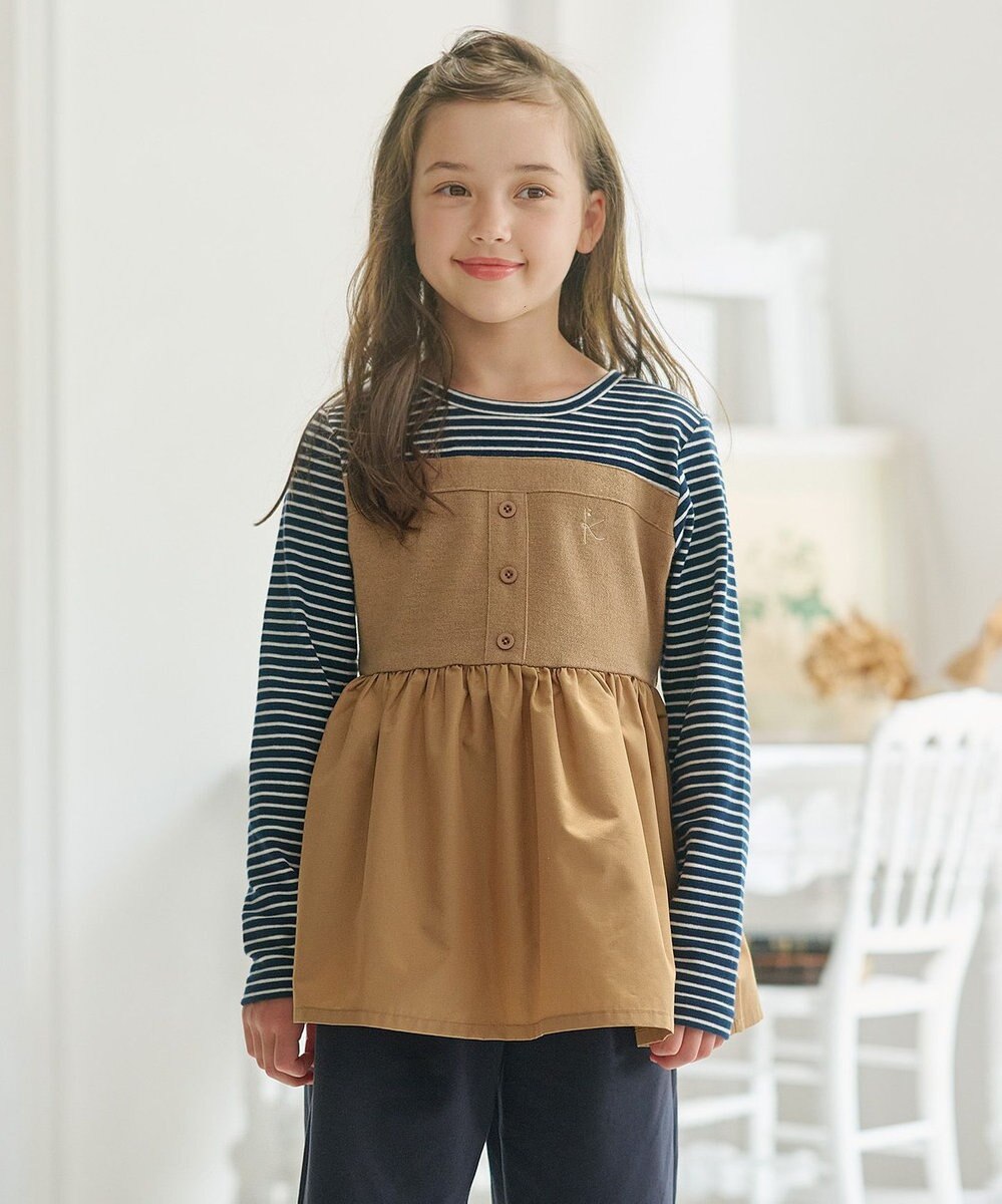 組曲 KIDS 【150-160㎝】ビスチェドッキング Tシャツ 