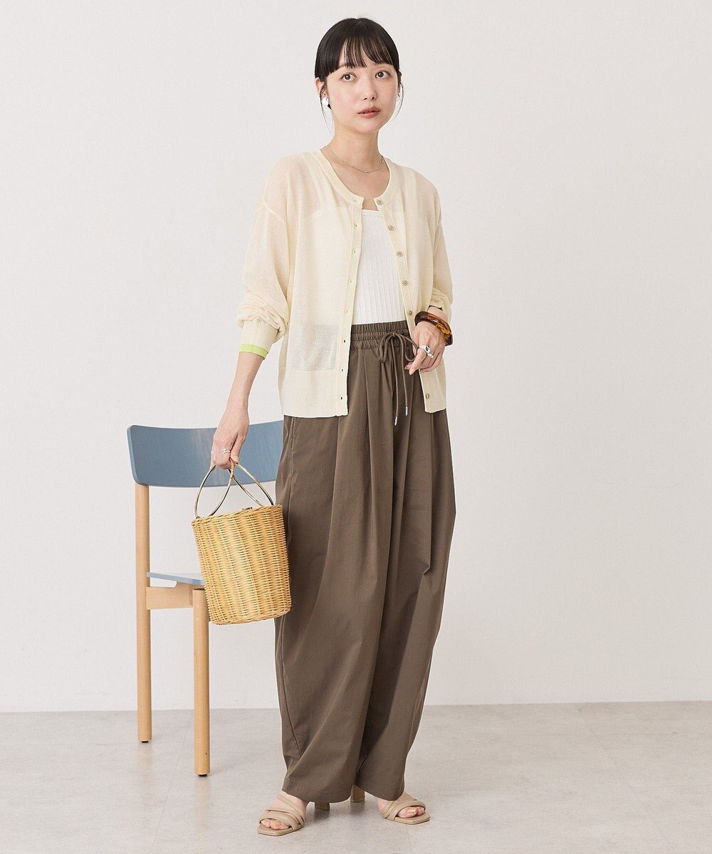 AMERICAN HOLIC シアー配色ニットカーディガン 