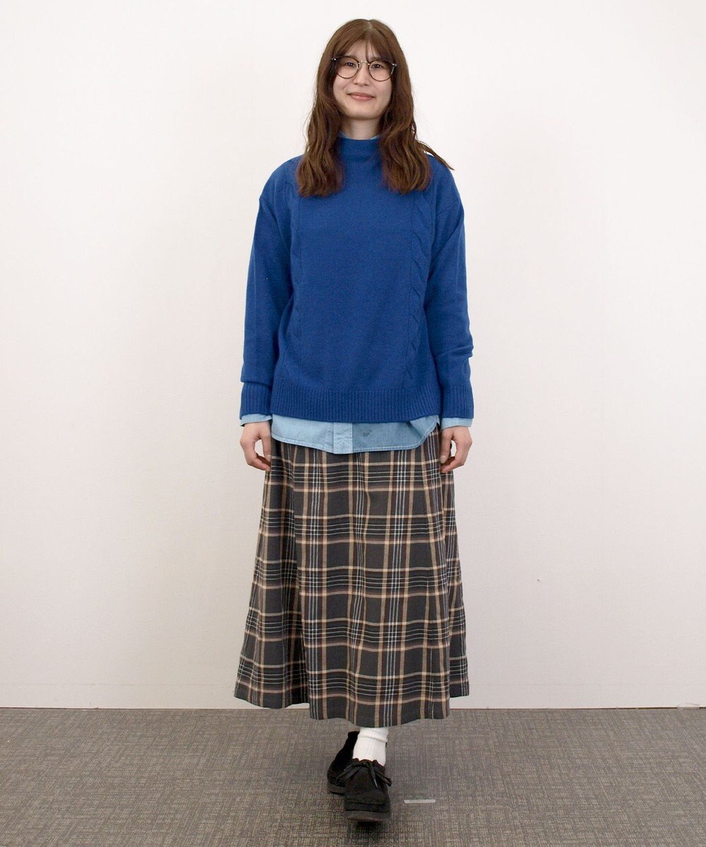 J.PRESS YORK STREET 【WOMEN】ケーブルポイント ボトルネック ニット 