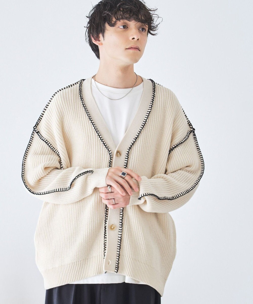 WEGO ハンドステッチカーディガン 