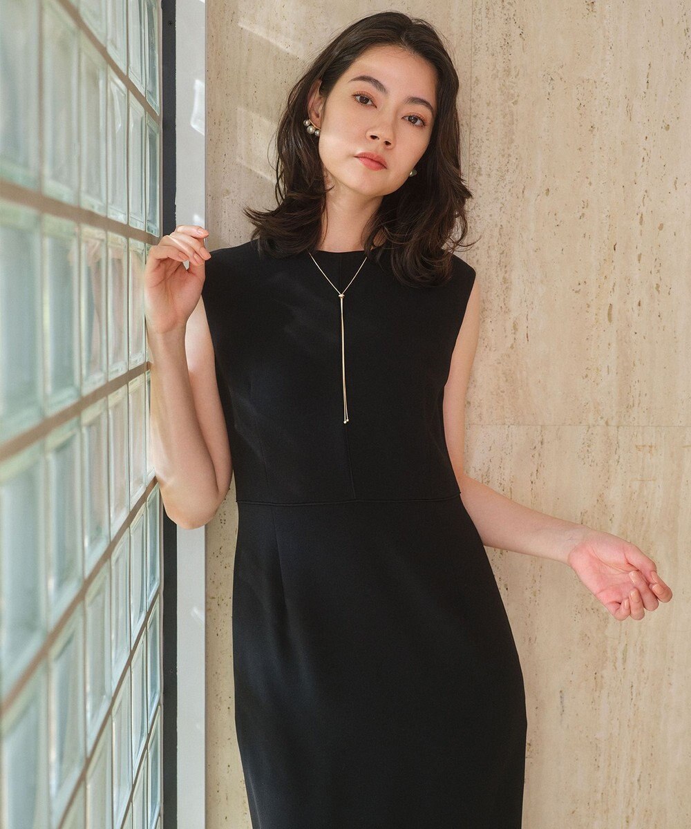 BEIGE， 【セットアップ対応】CINDY / 配色ライン クルーネックドレス 