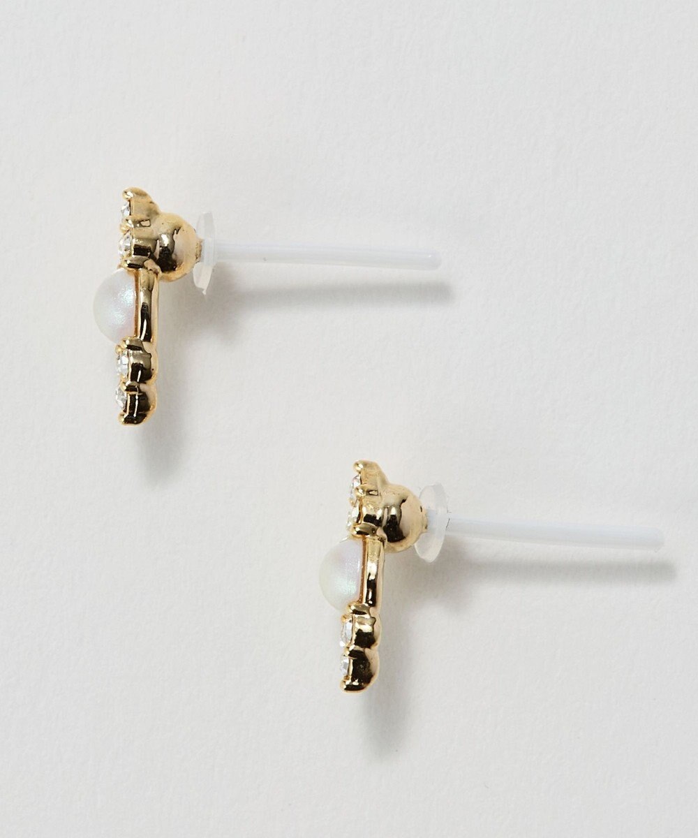 Phoebe 〈金属アレルギー対応〉クイーンパールビジューセラミックポストピアス/ニッケルフリー 