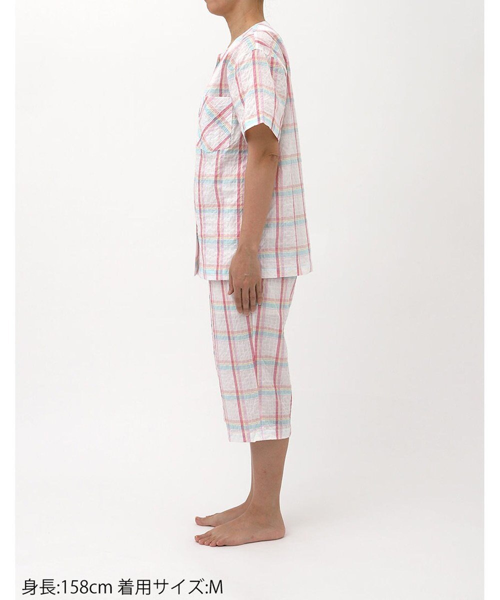ワコール／睡眠科学 パジャマ 5分袖 半袖 7分丈 綿混(本体) 上下セット 前開き レディース YDT142 睡眠科学／ワコール 