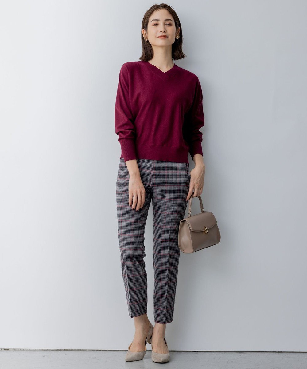 組曲 【WEB限定】T/Rツイルストレッチ テーパードパンツ 