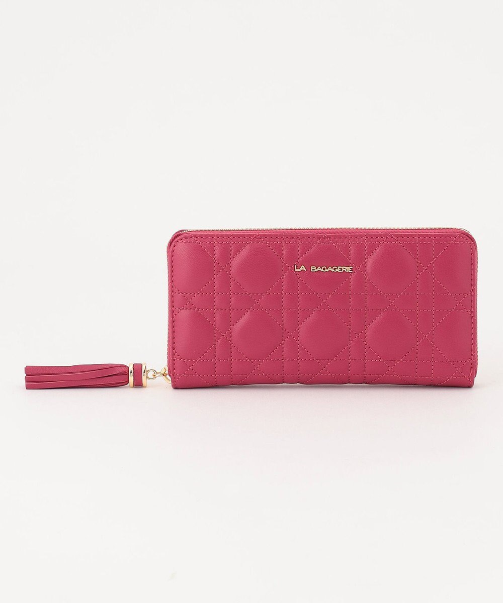 LA BAGAGERIE シープキルティング　ラウンドウォレット 