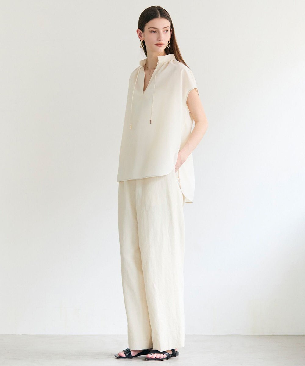 BEIGE， SPINEL / タックギャザー ワイドパンツ 