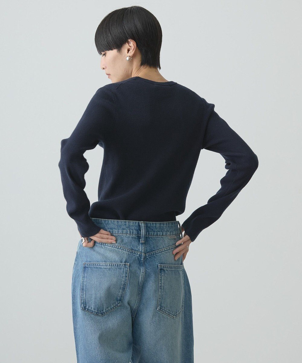 AMERICAN HOLIC バイパチクルーネックリブニットプルオーバー 