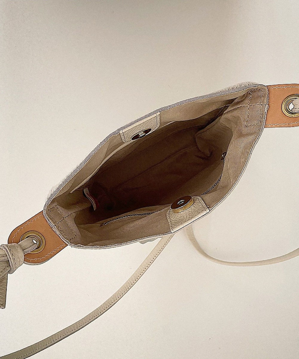 Hekhèr Le Style de Vie 【日本製】ハラコ×シュリンクレザー ショルダーバッグ 